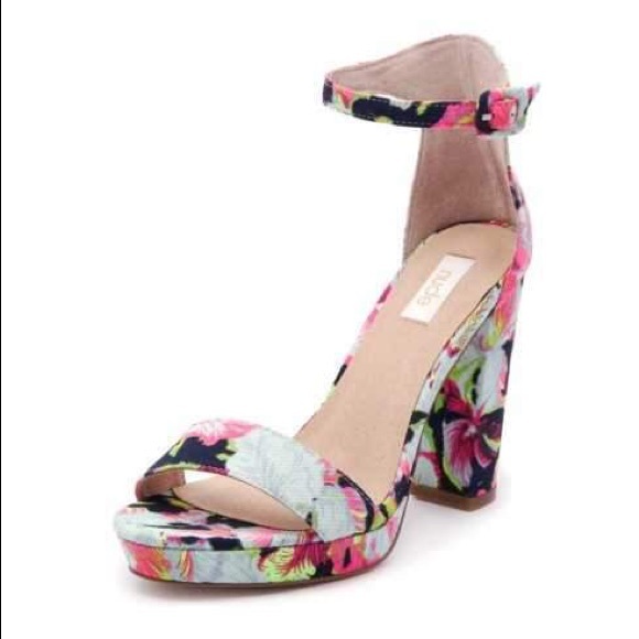 Nude Footwear Floral Heels From Revolve Clothing - Picture 1 of 8
